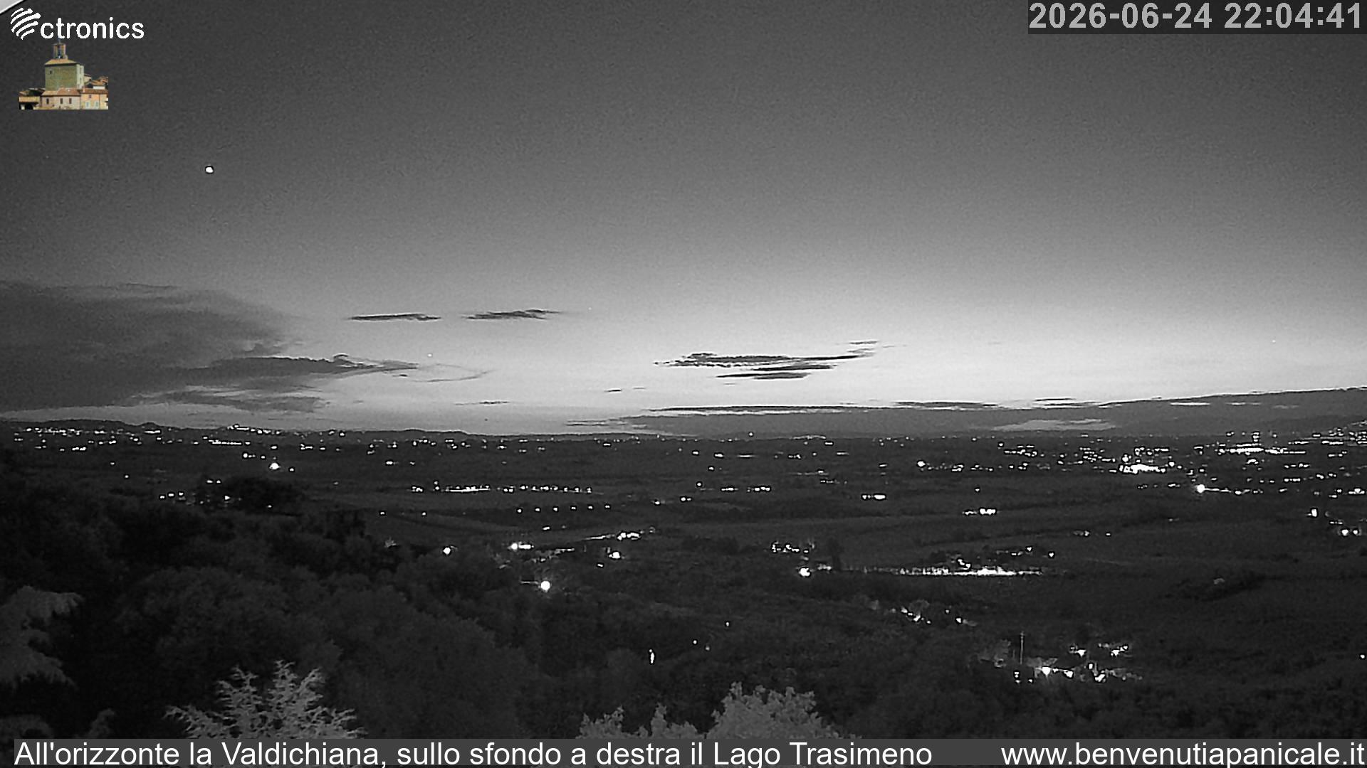 Immagine dalla webcam sul Trasimeno